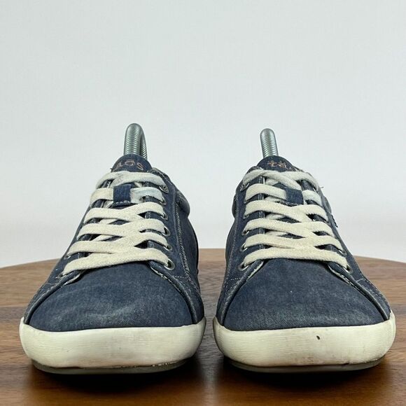 Womens Taos Star Blue Denim‎ Casual Comfort Lace Up Sneakers Shoes Size 10 W GUC - Picture 4 of 9